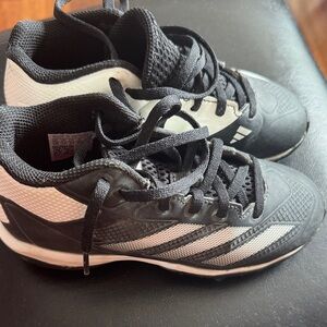 adidas Kids Black and White Soccer Cleats